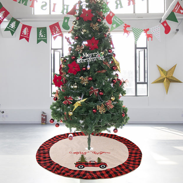 Linen Tree Skirt Car Christmas