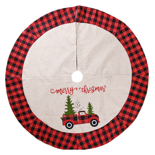 Linen Tree Skirt Car Christmas